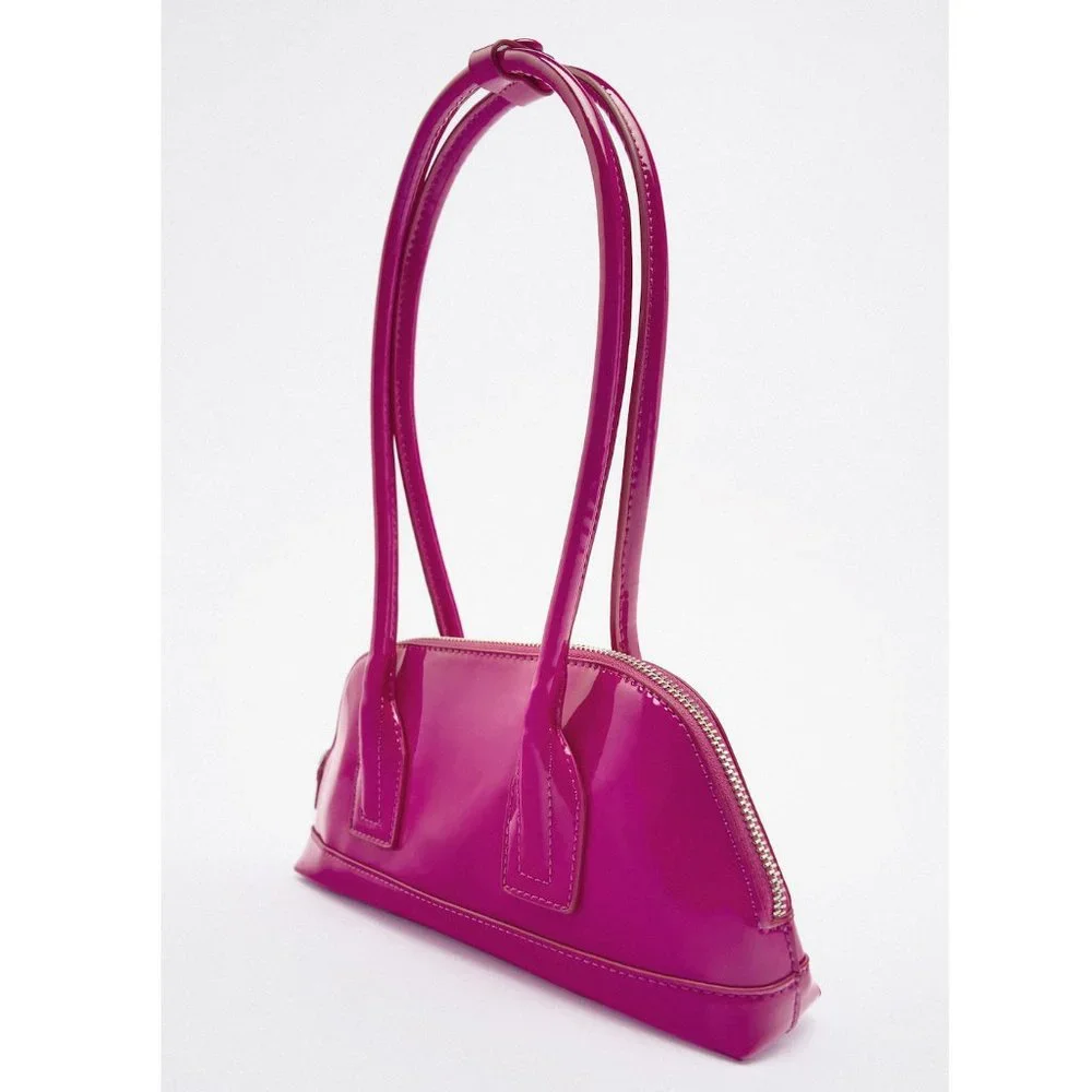 BLOGGER'S FAVE! Zara Minimal Shoulder Bag Hot Pink NWT_10